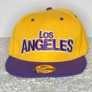 Los Angeles Baseball Cap Yellow Purple Enjoycity  Streetwear Adult One Size